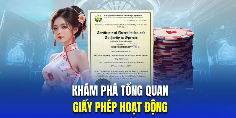 Giấy phép hoạt động, chúng nhận sân chơi uy tín